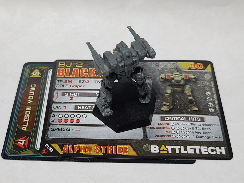 BattleTech Miniature: Blackjack Inner Sphere Medium Battlemech Catalyst Games