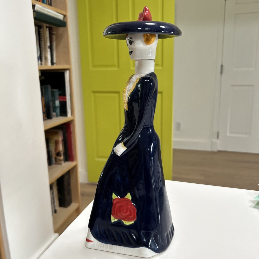 Doña Celia Tequila Blanco Empty Bottle/ Decanter “Día de Los Muertos”