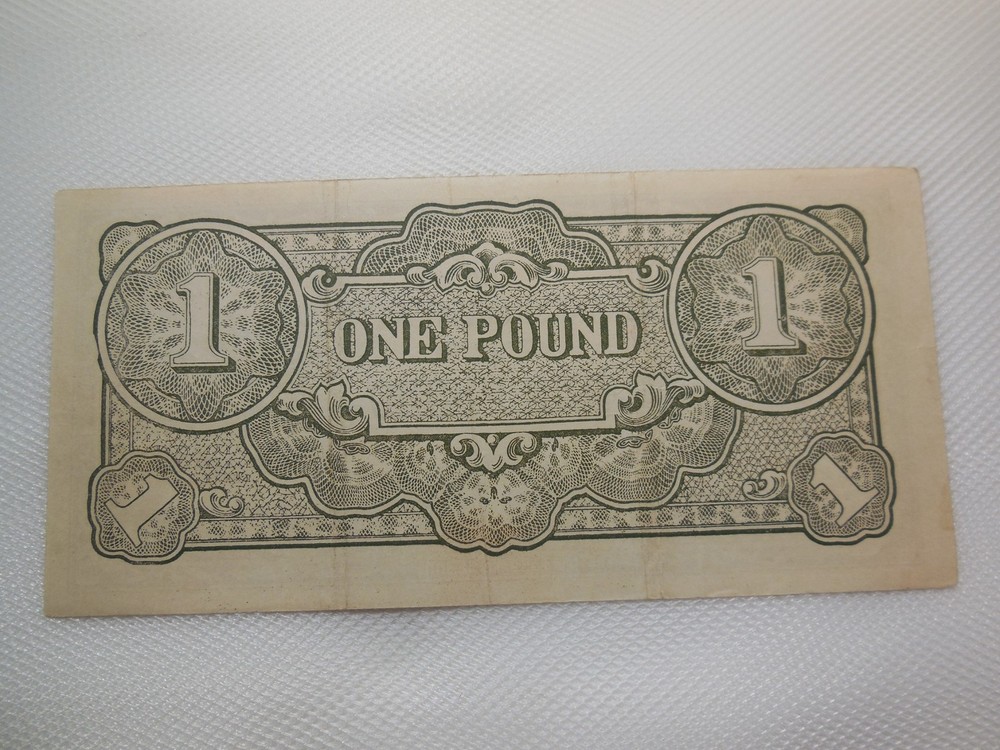 1943 OCEANIA ONE POUND NOTE AUSTRALIAN WORLD WAR TWO ISSUE P R5b