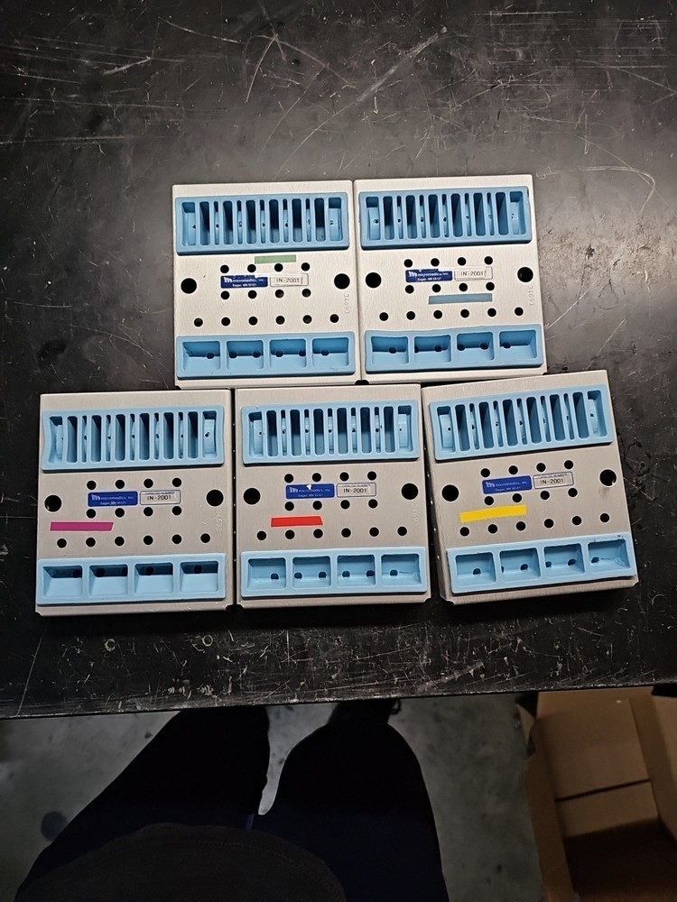 EMPTY Lot 5 MICROMEDICS IN-2001 STERILIZATION CASES