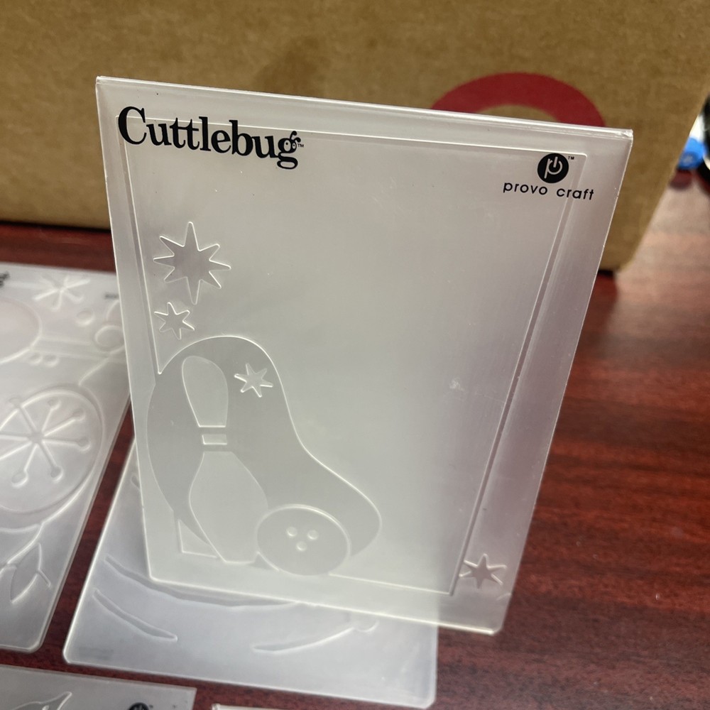 Cuttlebug Embossing Folders Lot Mickey Mouse & Misc Of 5