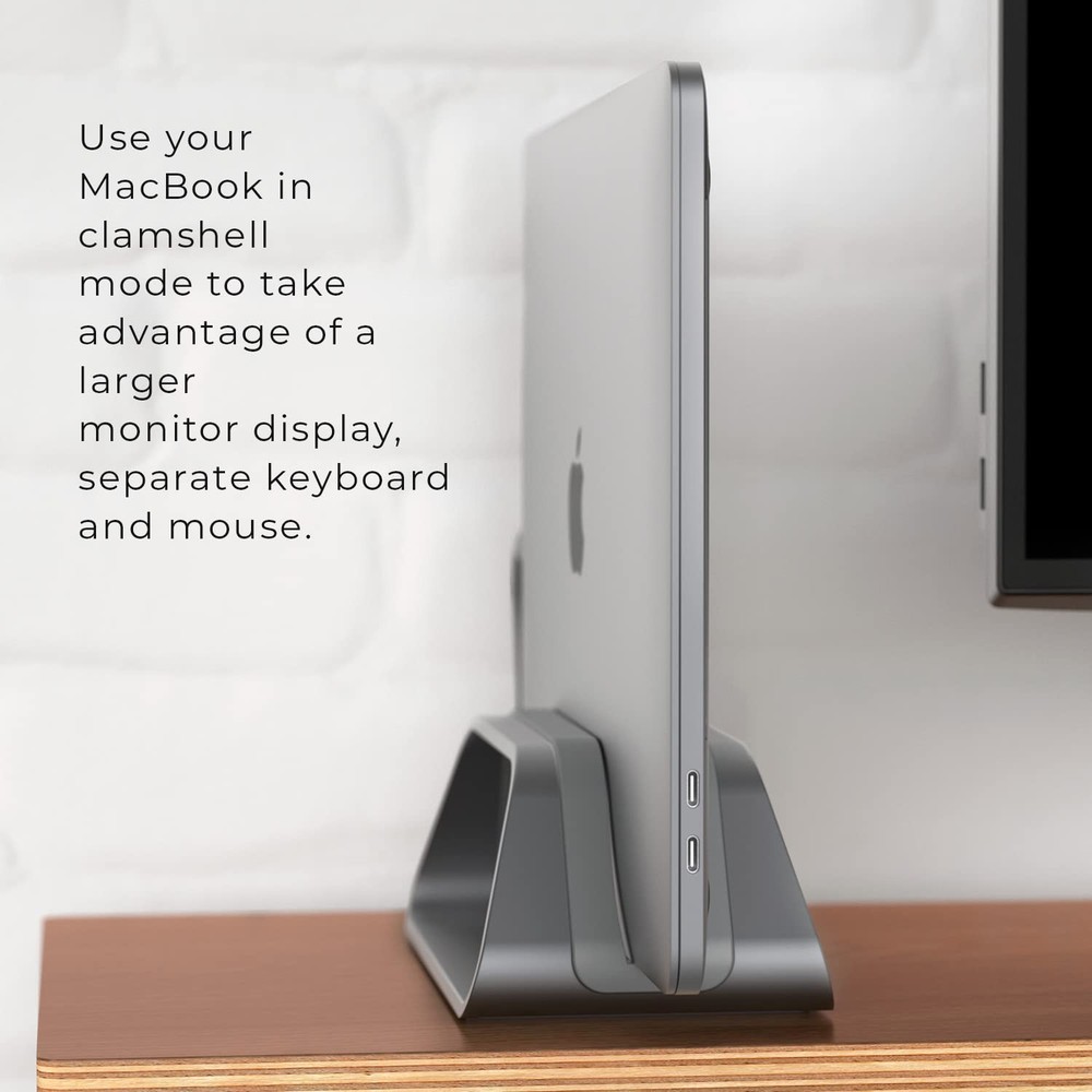 HumanCentric Vertical Laptop Stand Compatible with MacBook Pro and Space Gray