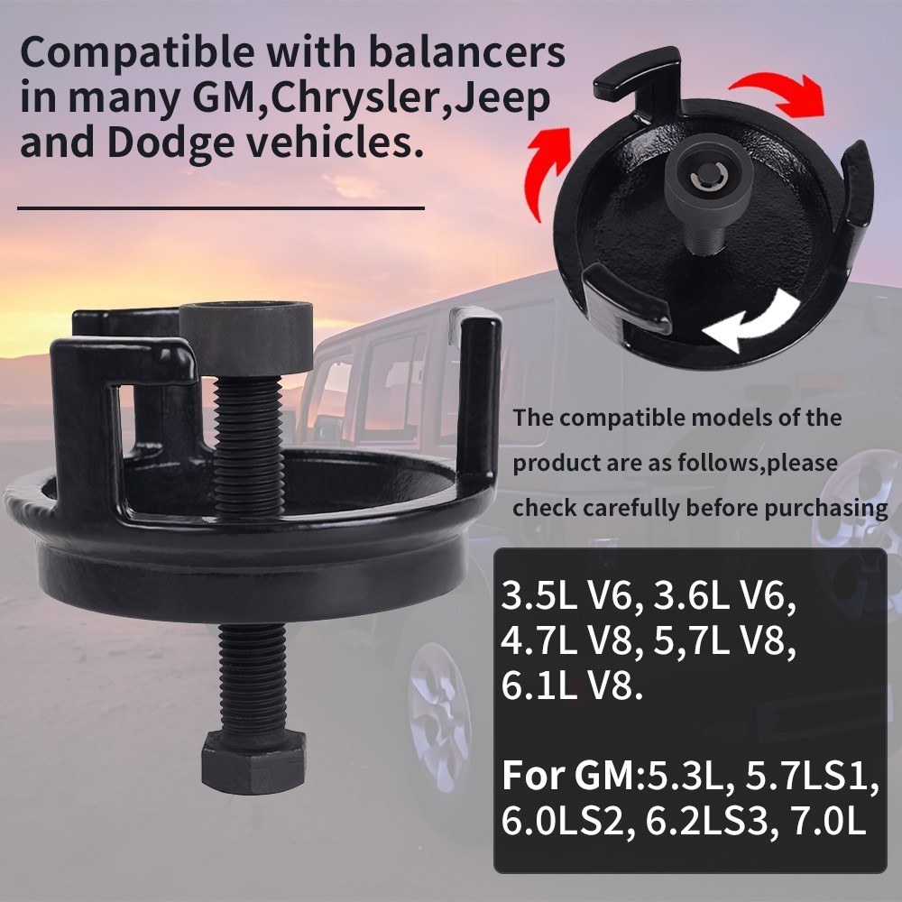25264 Harmonic Balancer Puller For GM Dodge Jeep Chrysler Crank Pulley Puller