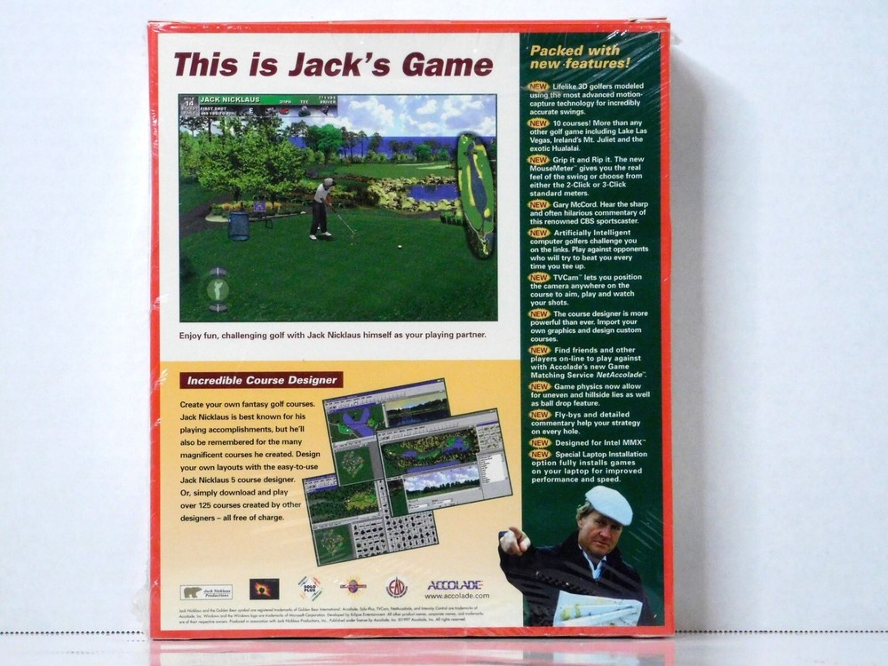 Jack Nicklaus 5 - PC GAME Golf Course Computer Game BIG BOX