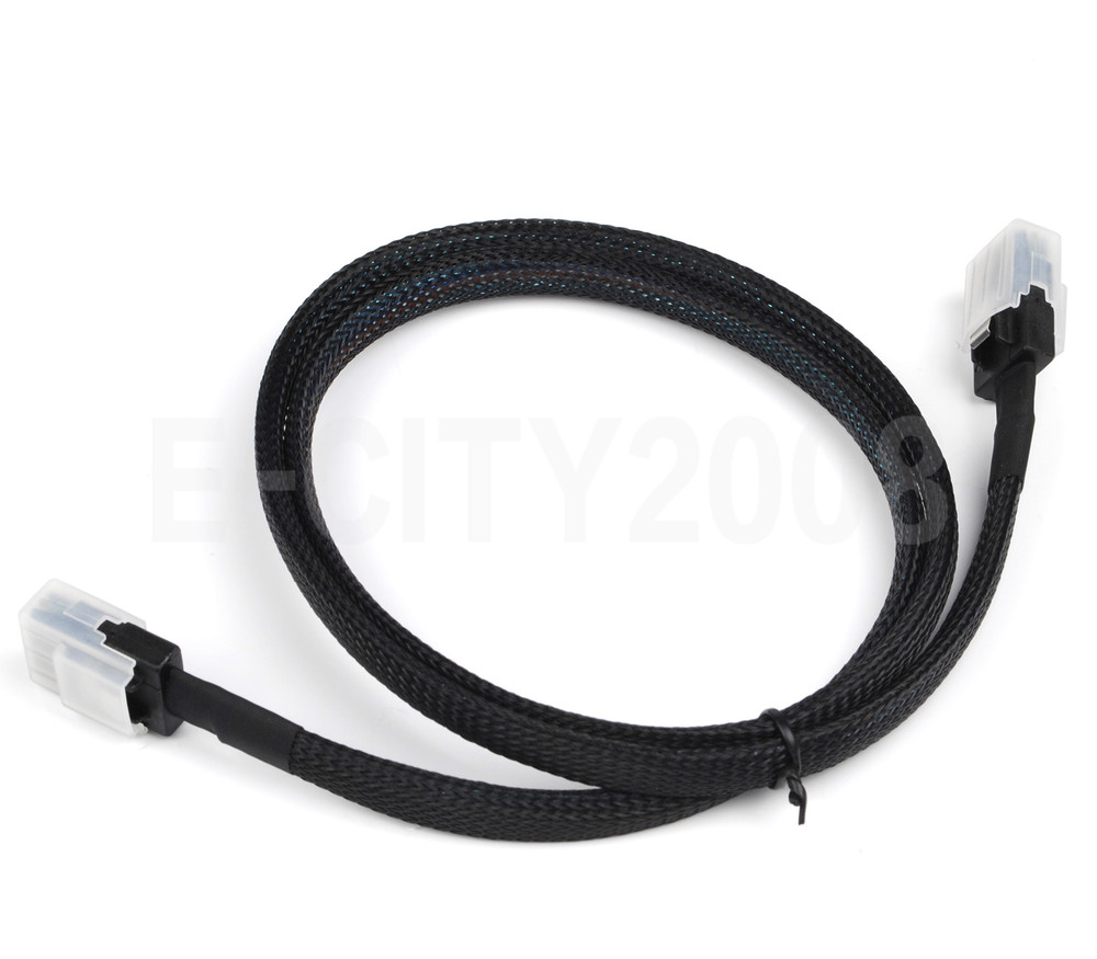 2x Mini SAS SFF8087 to SFF8087 Cable Breakout Data Splitter Internal Cable 100cm