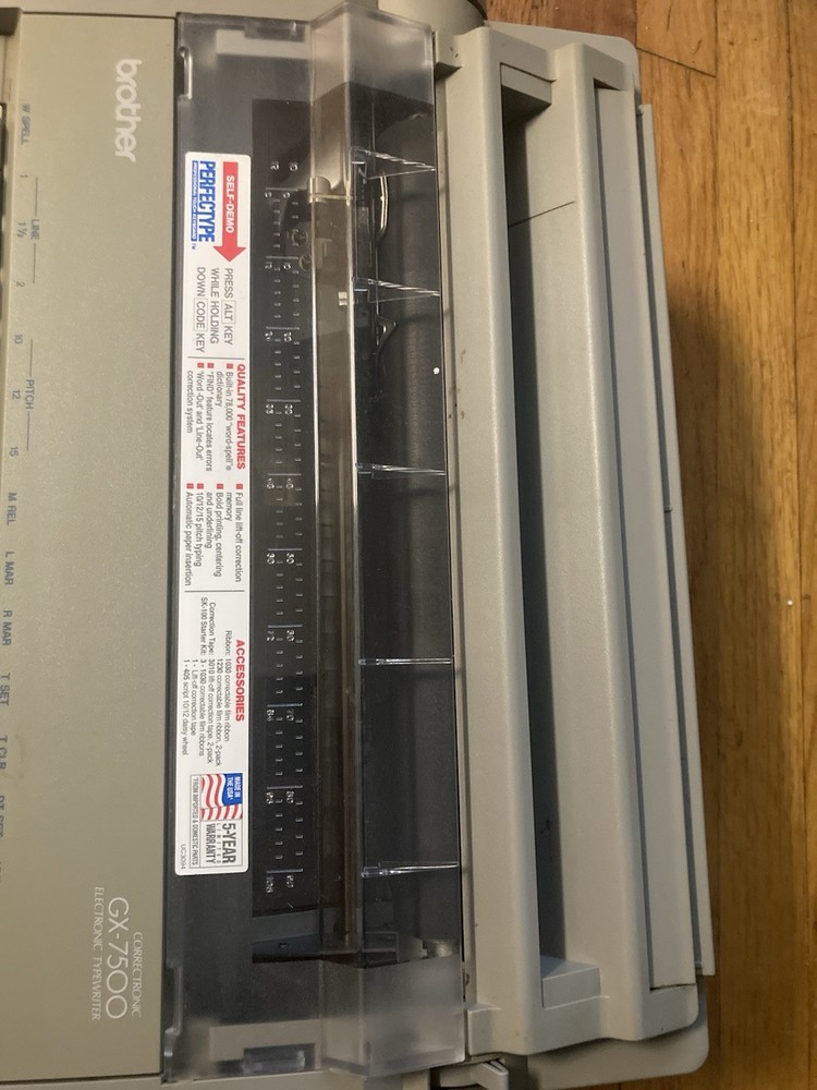 Brother GX-7500 Correctronic Electronic Typewriter Tested Working