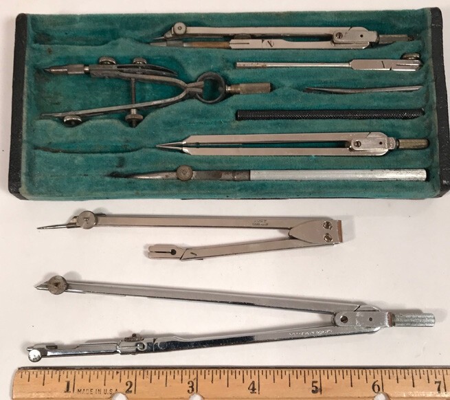 Drafting Tool Lot, Compasses +