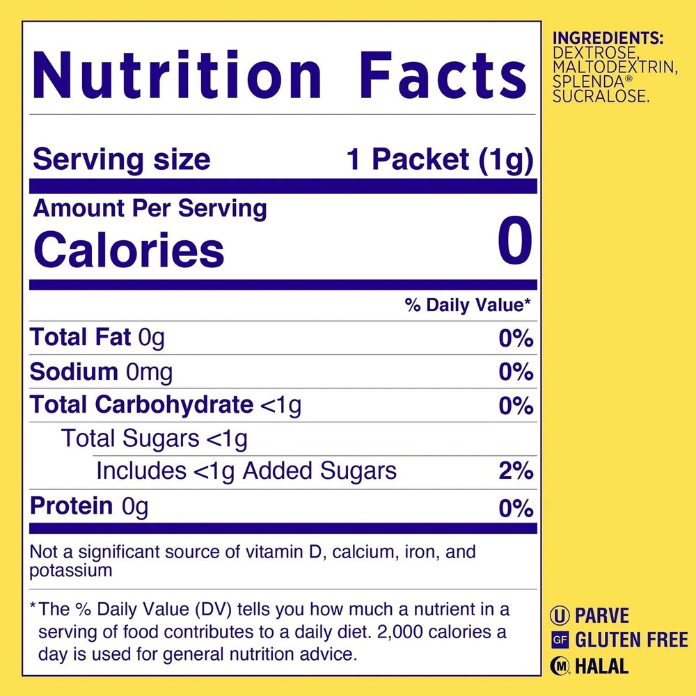 Splenda Zero Calorie Sweetener Packets, 1,000 ct