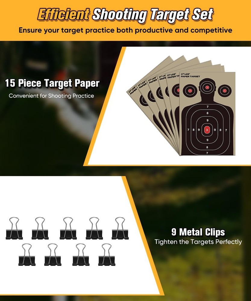 Ardier Adjustable Shooting Target Stand with 5-Prong Base, Large, Black