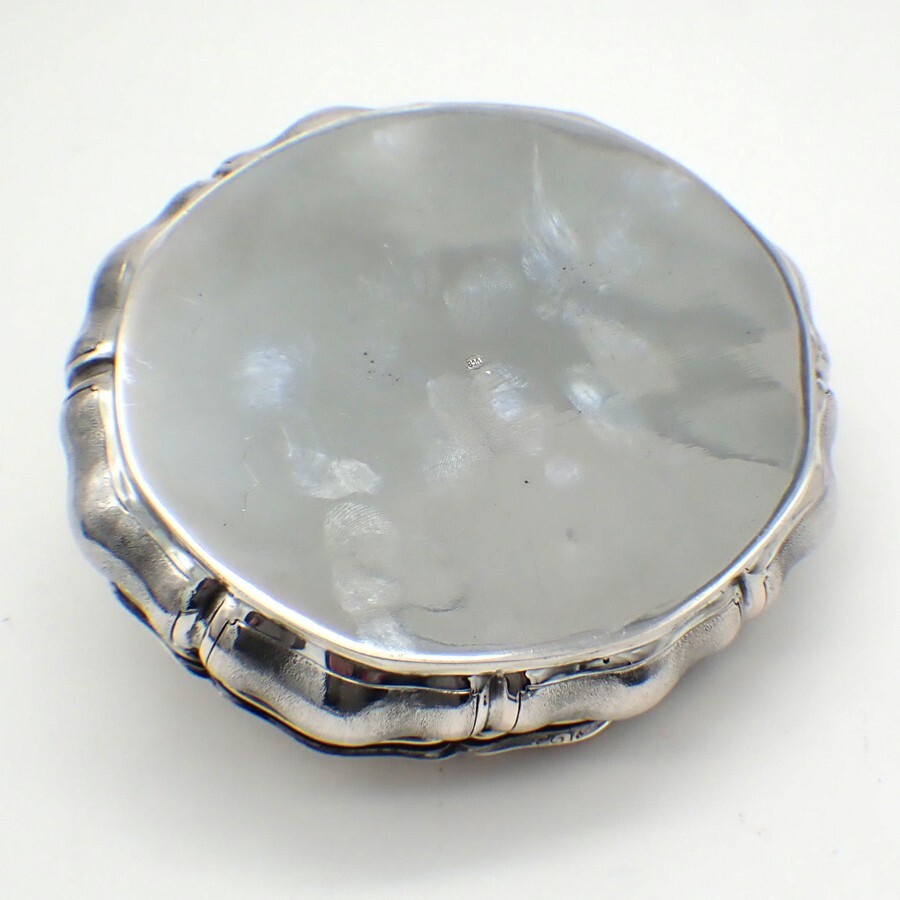 Ornate Oval Box 800 Silver Italy