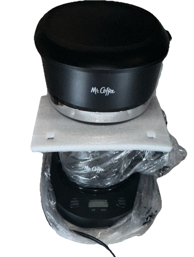 Mr. Coffee 5-Cup Programmable Filter Coffee Maker Black Pause-and-Serve Digital