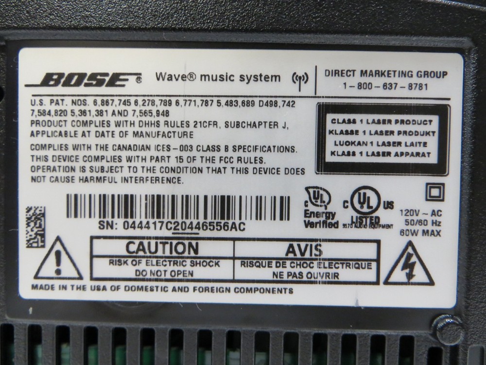 Bose Wave Music System silver w/ Remote control test working