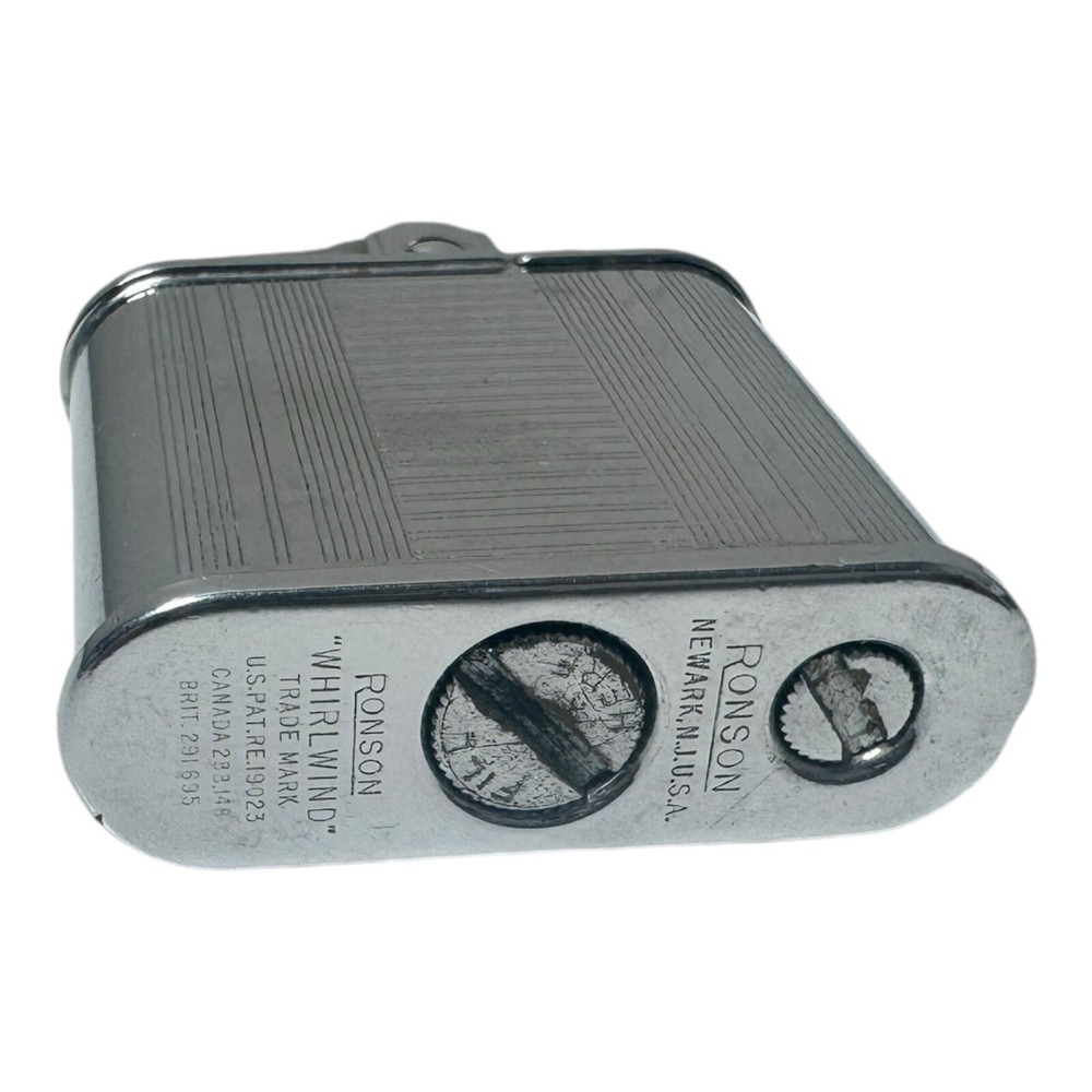 VINTAGE RONSON WHIRLWIND LIGHTER WITH INITIALS R.S ON THE FRONT