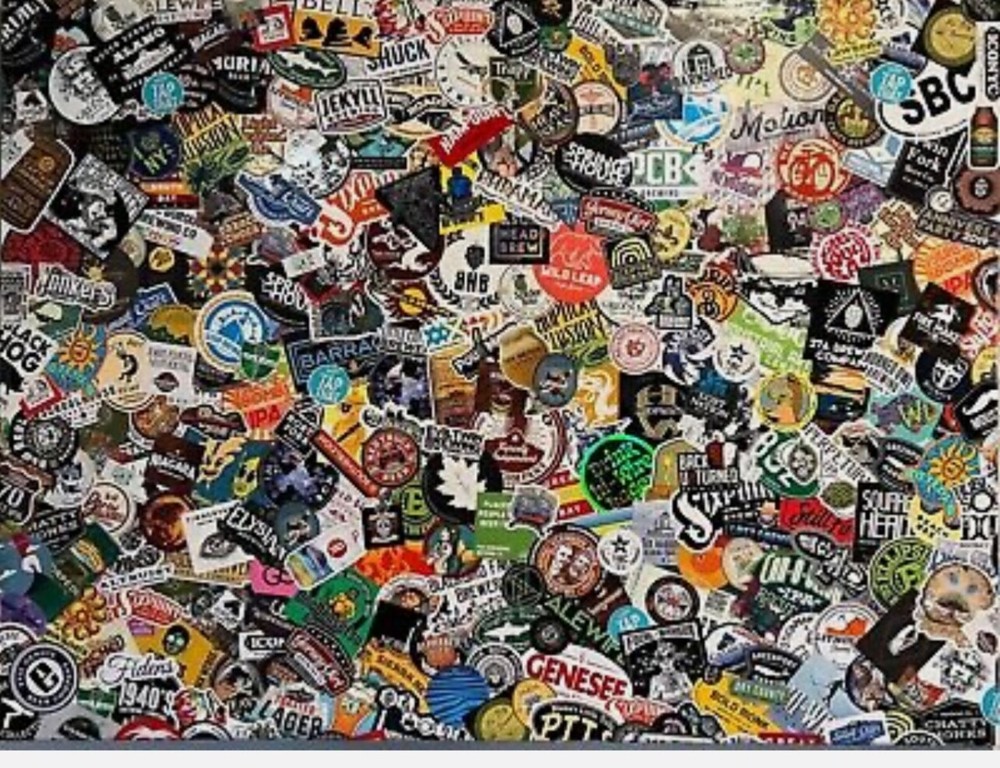 6 sticker lot from different Breweries random assortment per pack. Craft beer