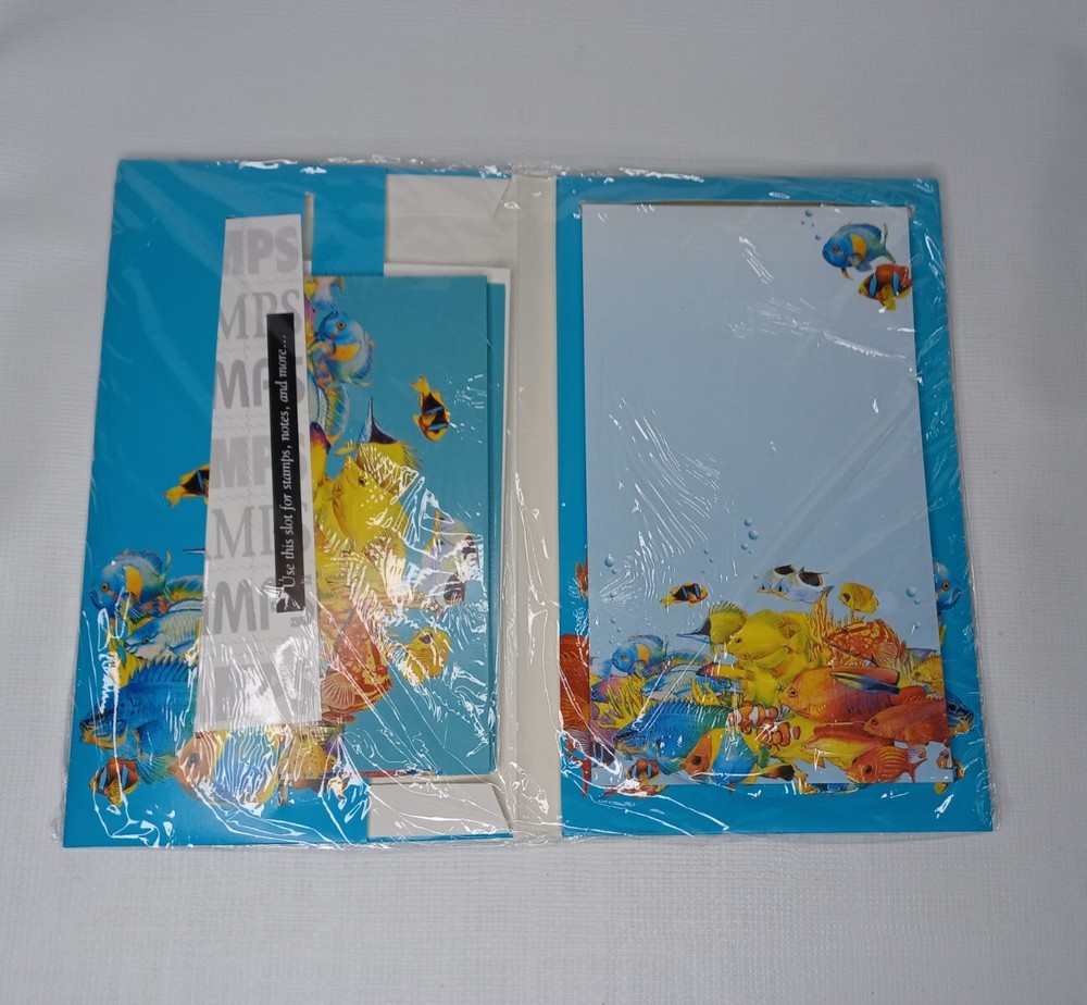 Amber Valley Press Notepad Fish Paper Note Folder 10" x 6"