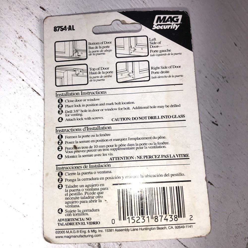 Sliding Window Lock 2pc