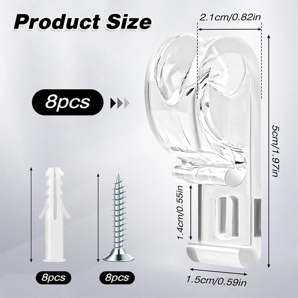 8Pcs Safety Window Blind Cord Guides Roller Blinds Chain Fixation Hook