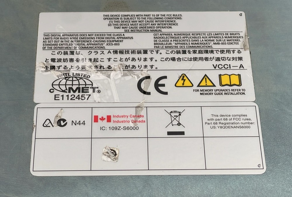 Motorola S6000 Base Unit Single PS Broadband Network Server ST6000C-S6000