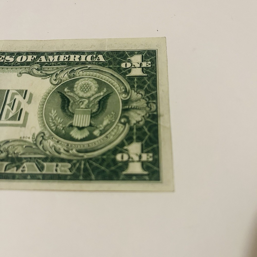 1935-D $1 Silver Certificate Blue Seal Off Center Mis-Cut Error Note