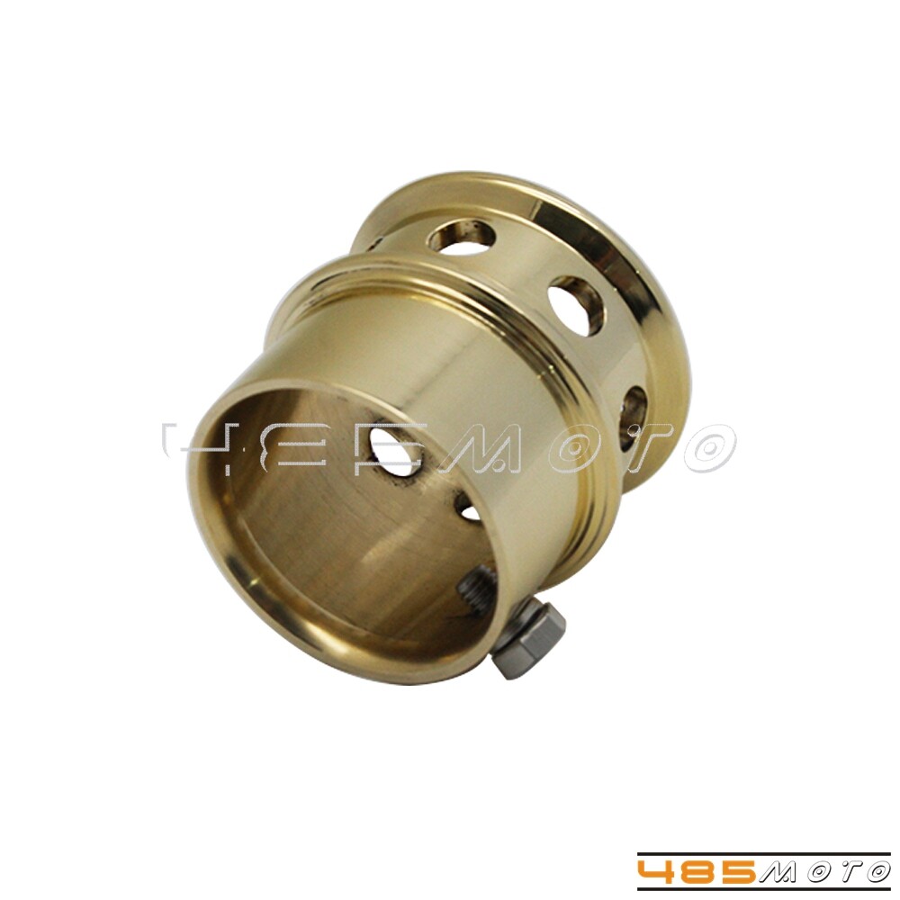 Motorcycle 2" Inch Brass Solid Drilled Exhaust Tips For Harley Chopper Bobber