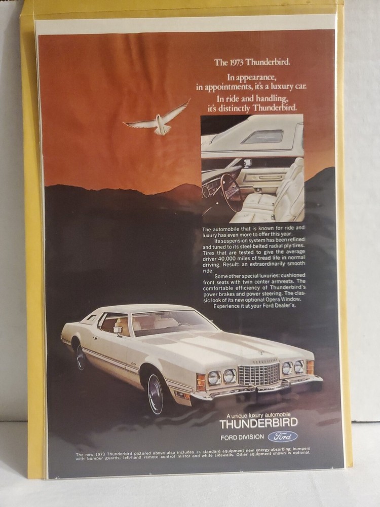 Advertisement 1973 Ford Thunderbird 2-Door White