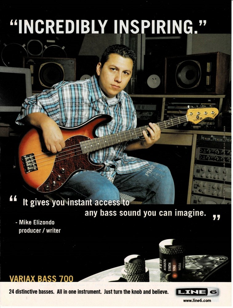 LINE 6 - MIKE ELIZONDO - 2005 Print Advertisement