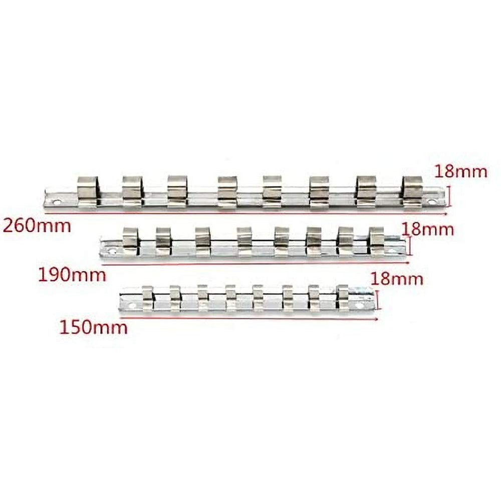 Socket Rails Organizer Socket Organizer Tray, Carbon Steel 8 Socket Rack Stor...