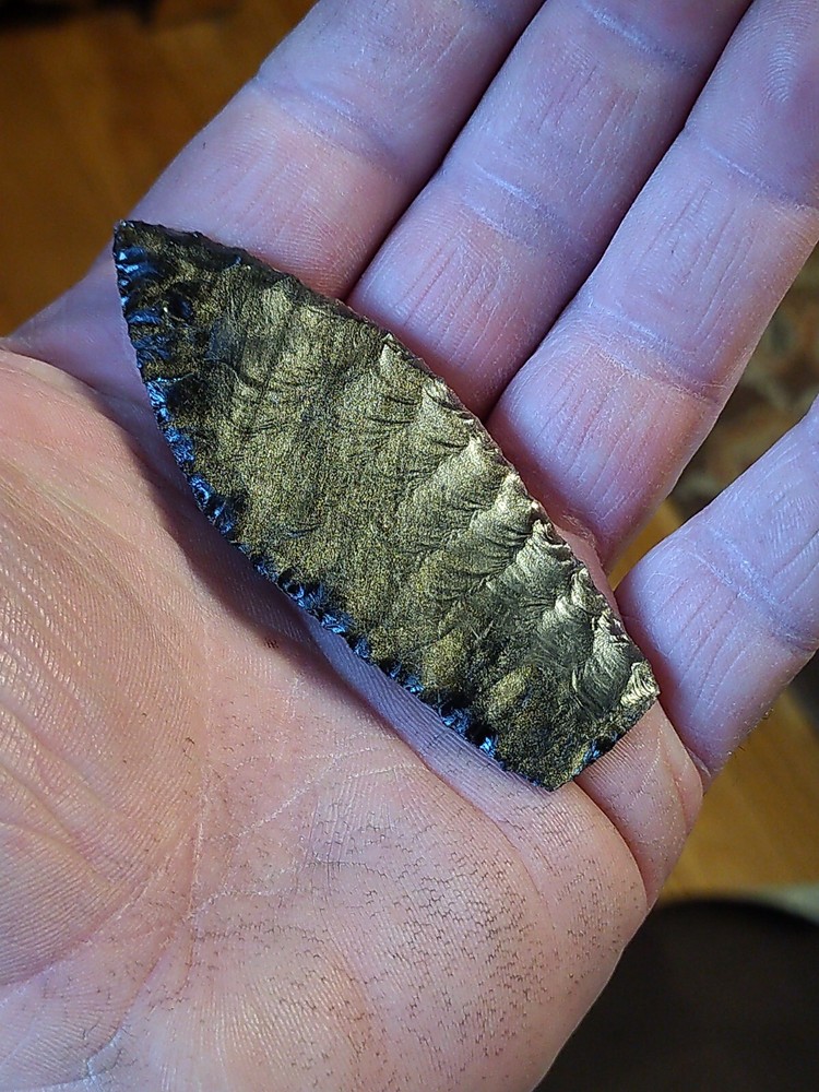 Agate Basin Silversheen Obsidian point