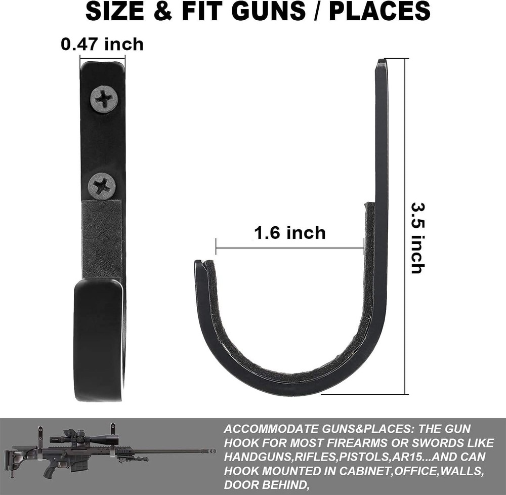 Sturdy Gun Mount with Protective Padding - Secure & Space-Efficient Storage