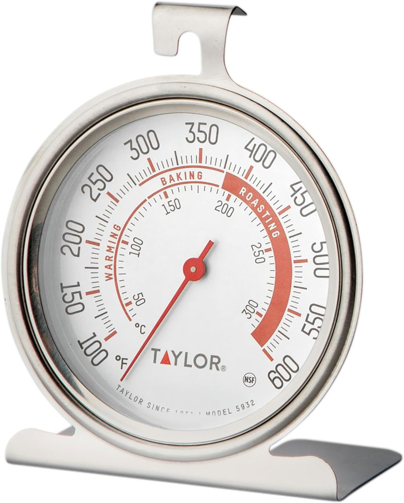 Taylor Precision Products Large Dial Thermometer, Silver