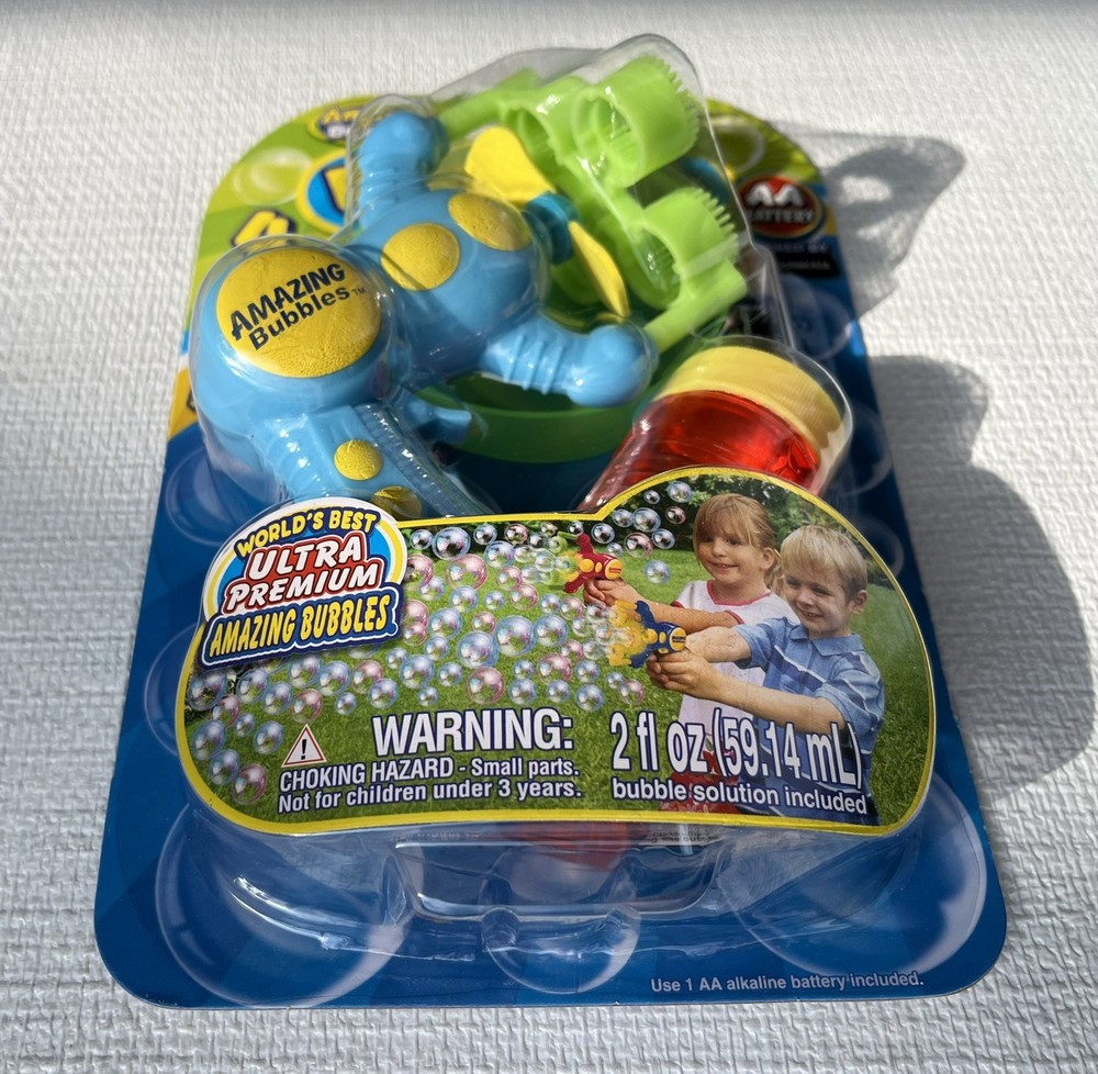 Bubble Gun w/ bubbles & Battery; 3000 Bubbles in 5 Mins! 4 Streams New In Pkg