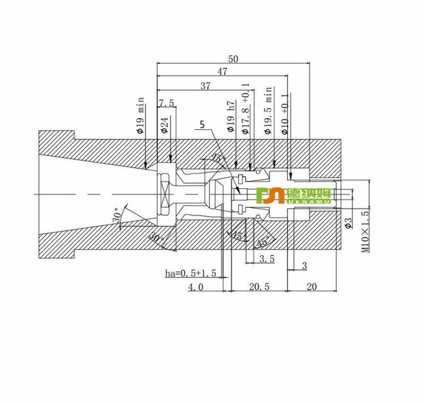 NEW BT30 4 Petal Clamp Pull Claw CNC Spindle 45 Degree Outer Screw Pull