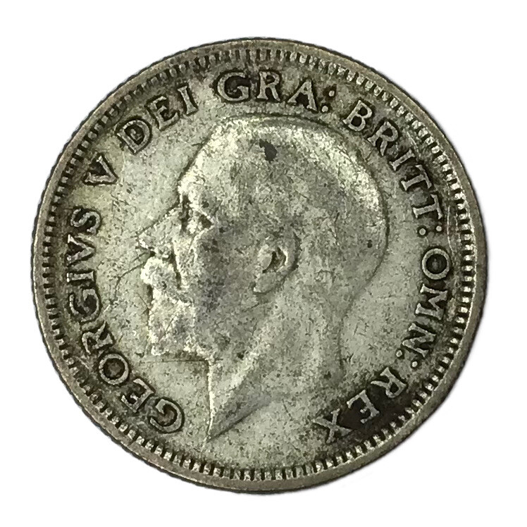 1926 Great Britain Silver Six Pence XF #