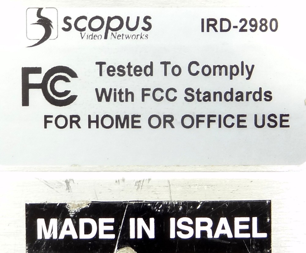 Scopus IRD-2980 Professional Receiver Decoder