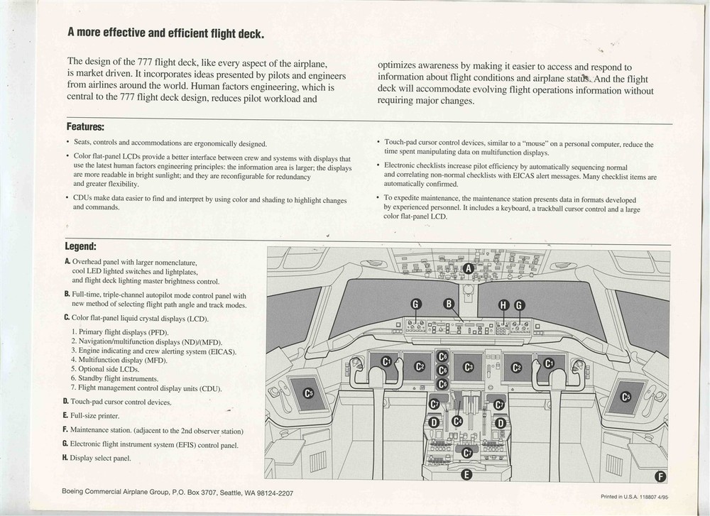 Boeing 777 Principal Characteristics & More Effective & Efficient Flight Deck