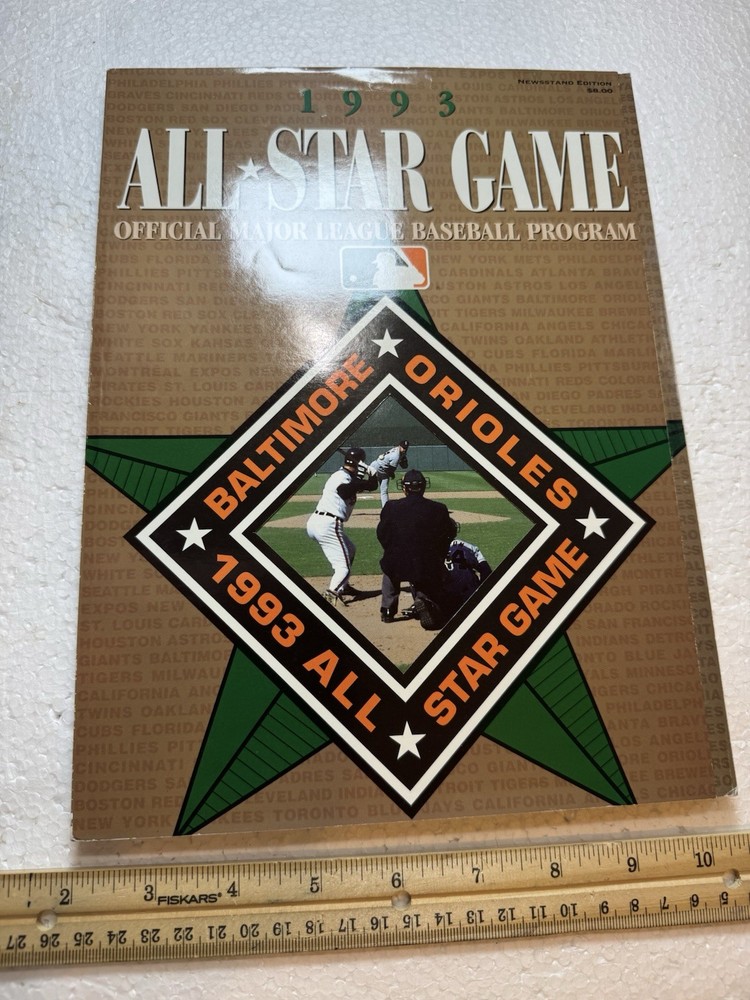 1993 MLB All-Star Game Program Camden Yard, Baltimore Puckett MVP