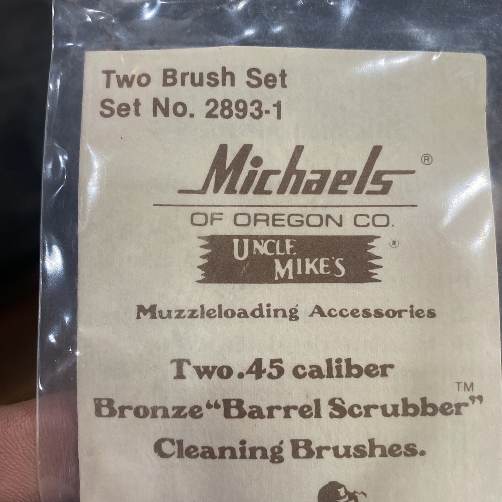 Set of 2 Uncle Mike's 45Cal. Muzzle Loader Cleanng Brushes - NOS