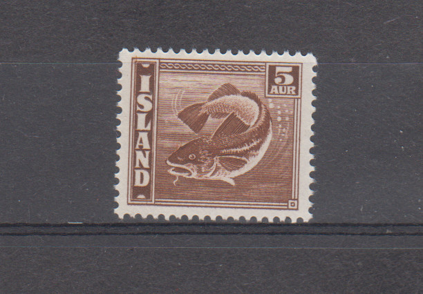 ICELAND : 1939/45  - MNH - SCOTT # 219    FISH