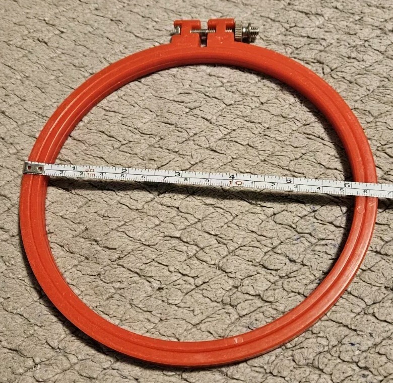 Plastic Knitting Hoop 6 Inches Round Red