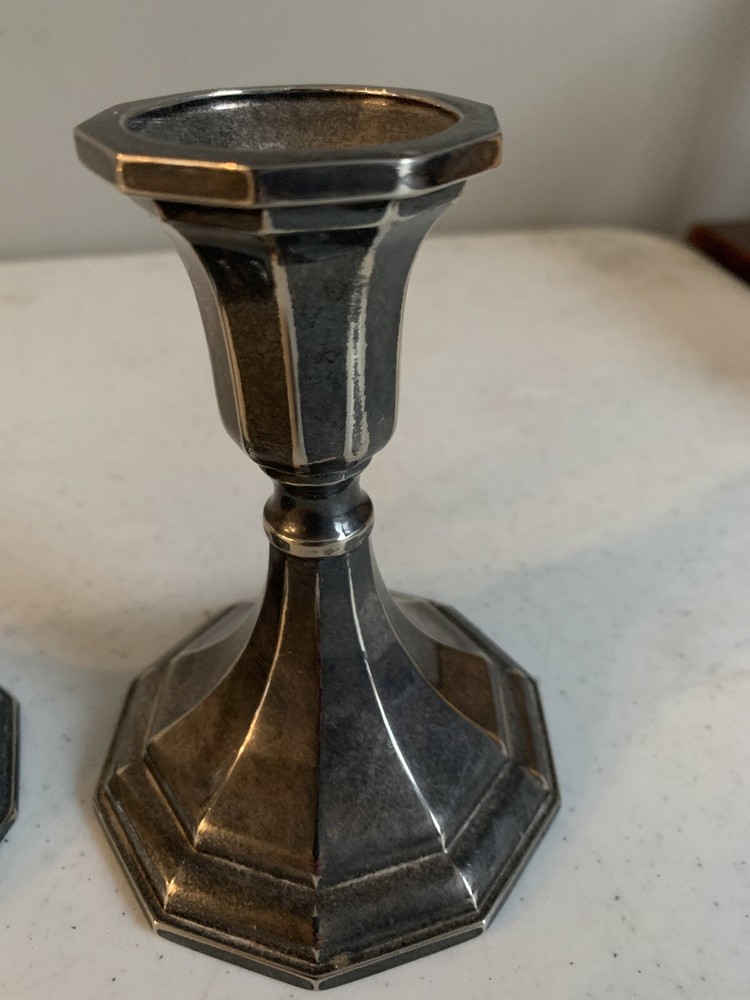 Sheffield Silverplate Candle Holders W/ Snuffer