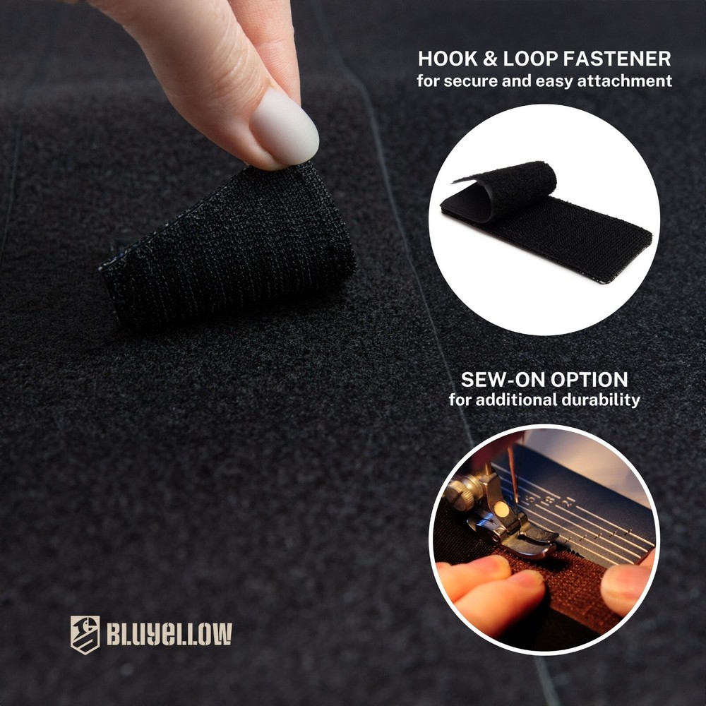 2-Piece Embroidered Security Patch for Vest, Jacket, Hook & Loop, Large & Small