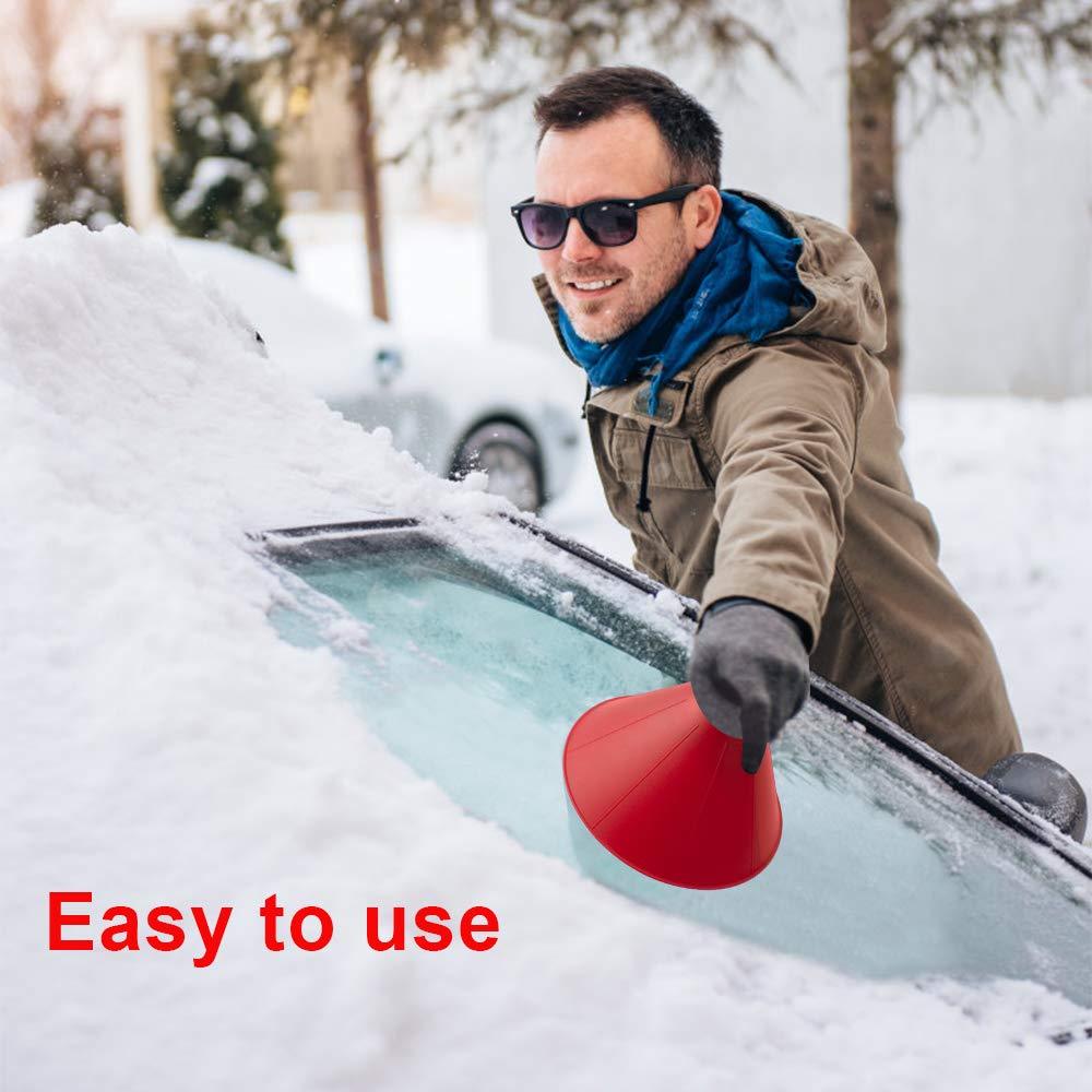 Ice Scraper for car, Red Ice Scraper Multi-function Car Ice Scraper Snow Remover