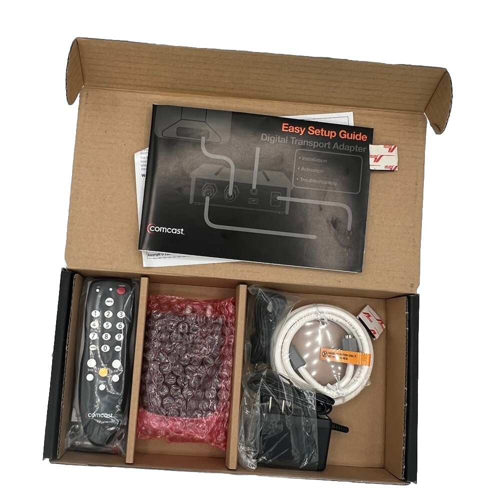Comcast Digital Transport Adapter Self Installation Kit DC50Xu Cable TV Remote
