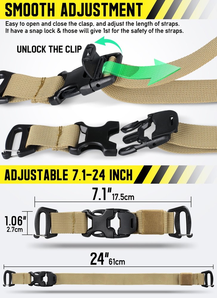 Molle Backpack Straps Tactical Rush Tier System Molle Attachment for Tactical Mi