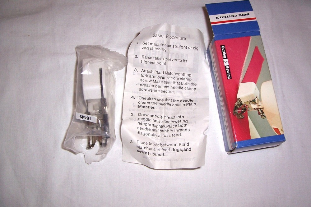 Sewing Machine Side Cutter Attachments Two One in Original Box