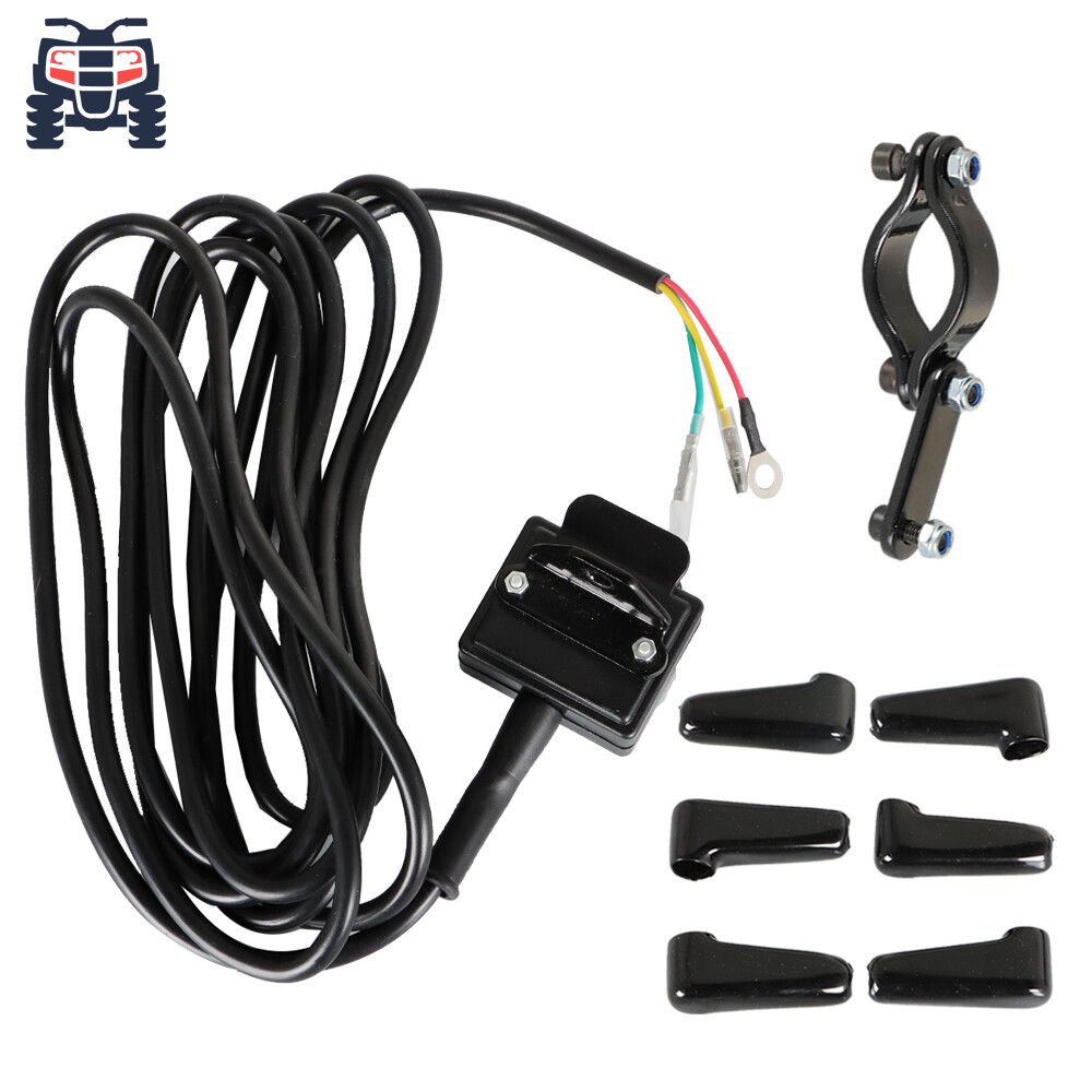 New 12V Handle Bar Control Switch & Mounting Bracket Winch Rocker Thumb Switch