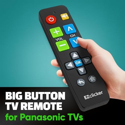 Panasonic Replacement TV Remote Compatible with Panasonic TV's ONLY (Black)