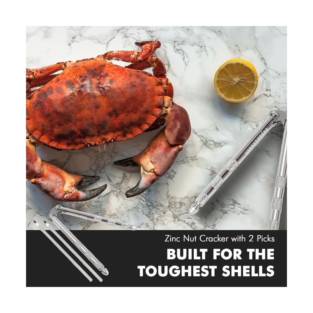 Nut Cracker with Picks 6.75 Inch Stainless Steel Shell Cracker Tool