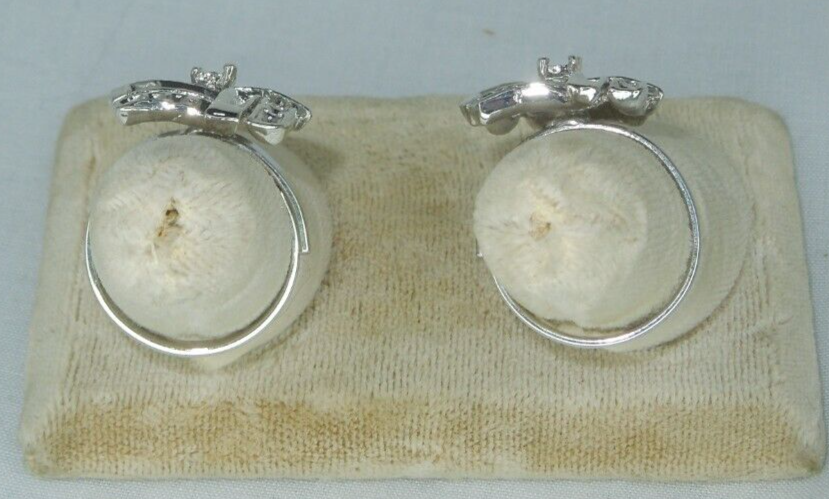 2 Ring Blanks Settings Cabochon Adjustable silver Plated Brass NEW 84V