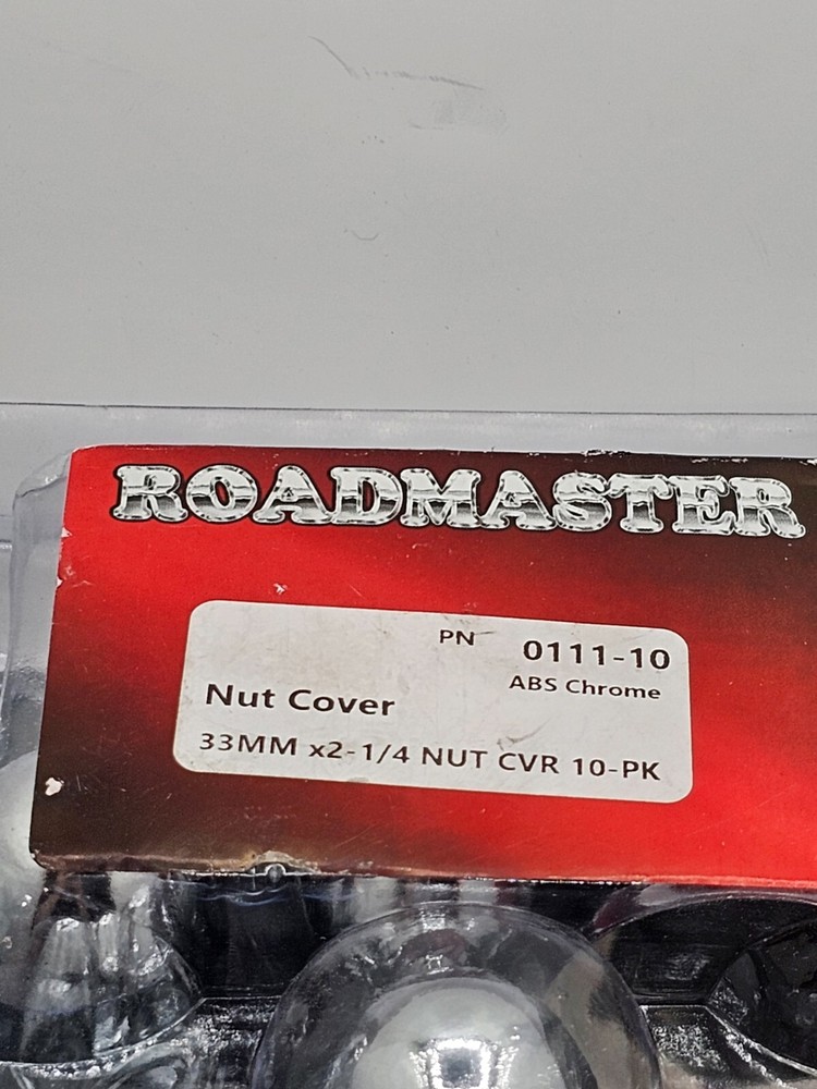 (10 PIECES) Roadmaster 0111: 33mm x 2-1/4 Nut Covers